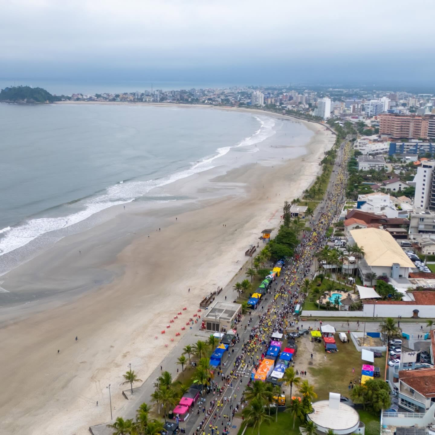 Visão panoramica da cidade de Guaratuba no Paraná. Vista da Praia de Guaratuba.